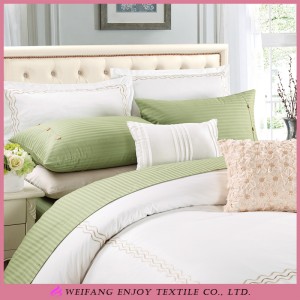 Сплошной цвет полосы Твин простыня подшивок